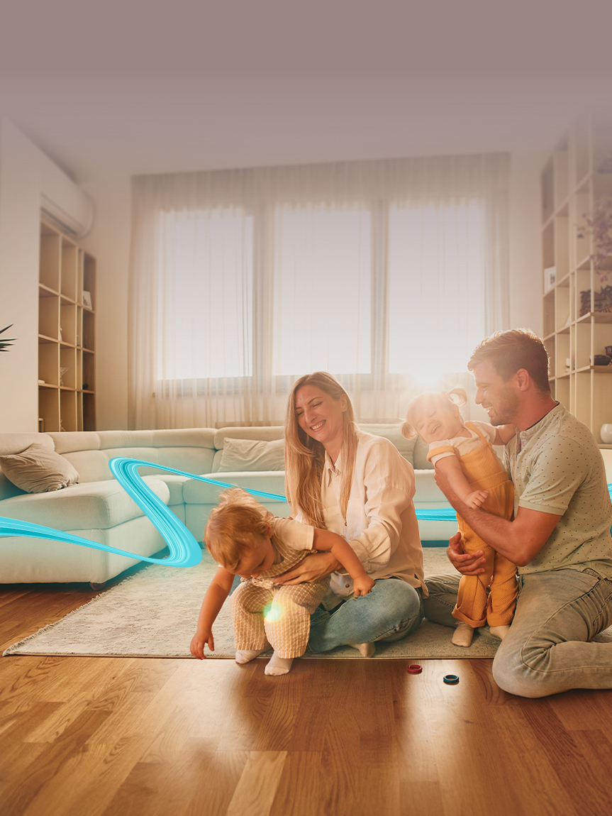 Woman doing Yoga on Hardwood Floor